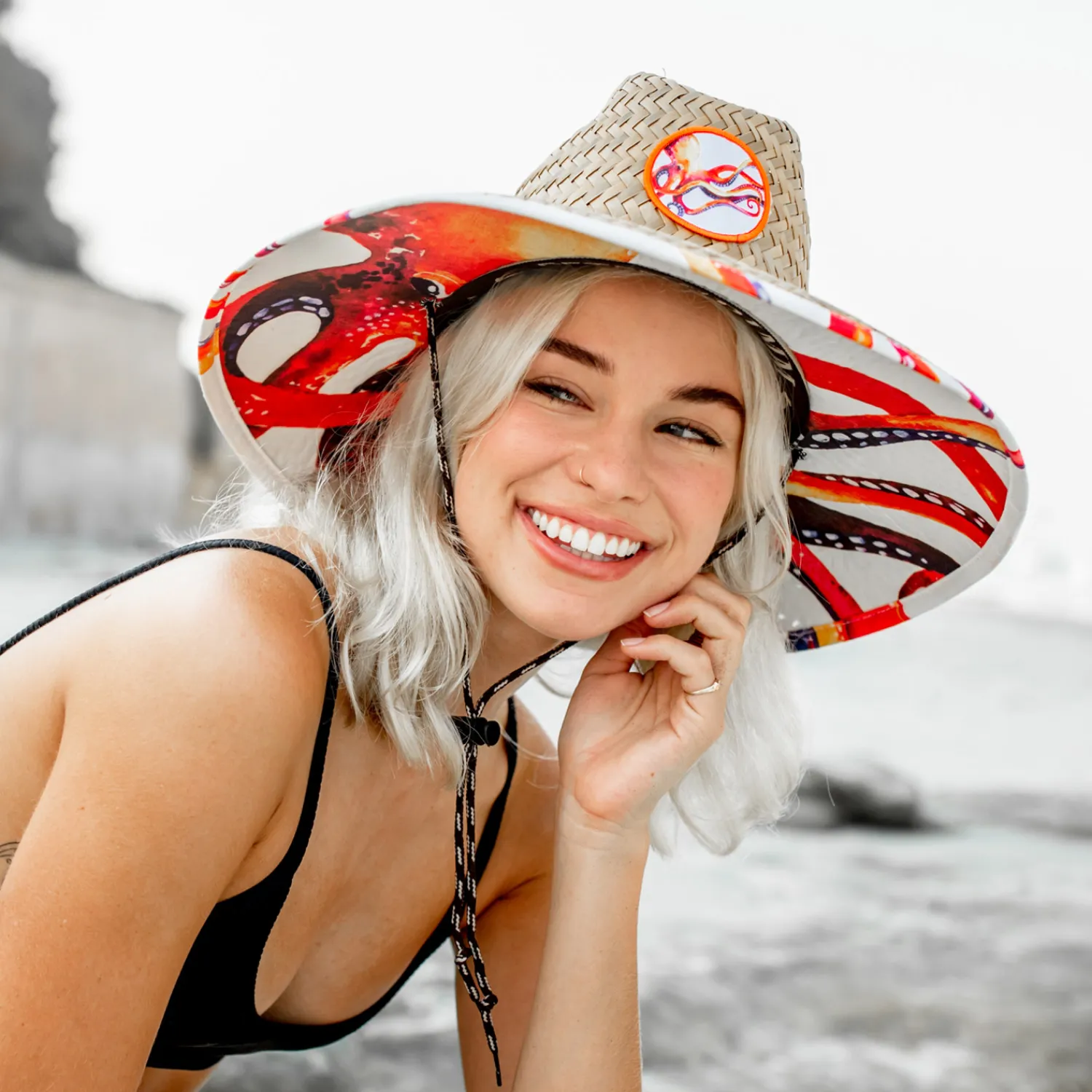Octopus Straw Hat>Peter Grimm New